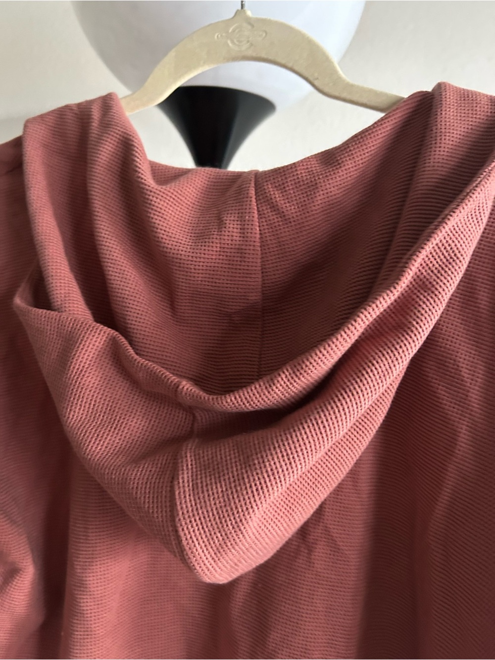 Vuori Rust Waffle-Knit Snap-Hood Pullover - Picture 6 of 9